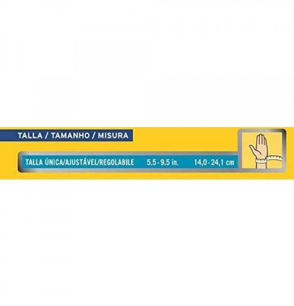Muñequera Deportiva Futuro Velcro Sport, Talla S M. - 3M