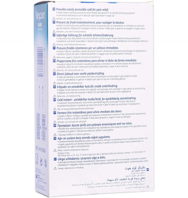 Nexcare Instant Coldhot Aplicación De Frio Instantáneo, 2 Bolsas 15 x 18 cm. - 3M 