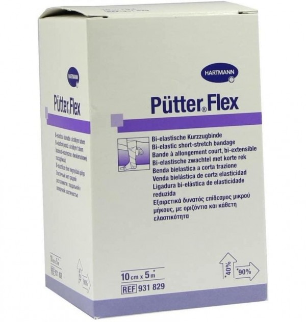 Venda Compresiva Bielastica - Putter Flex Comp Fuerte Traccion Corta (1 Unidad 5 M X 10 Cm)