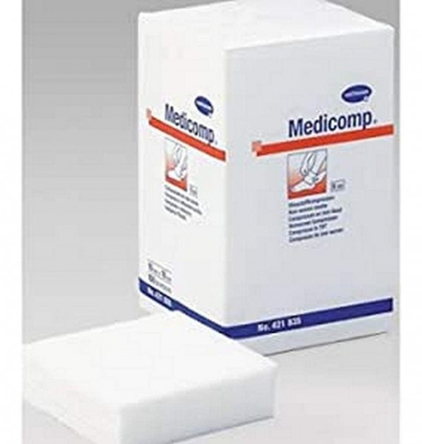 Medicomp Compresas De Tejido No Tejido Esteriles (50 Unidades 10 Cm X 10 Cm)
