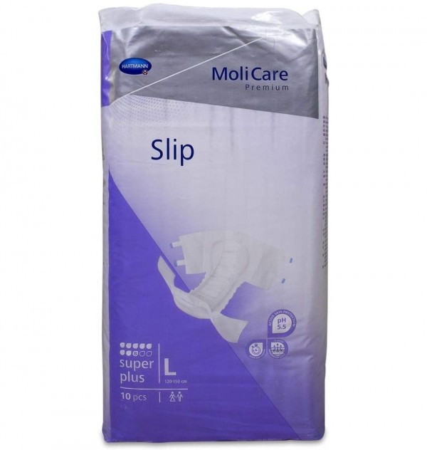 Absorbente Incontinencia Orina Anatomico - Molicare Premium Slip Super Plus (10 Unidades Talla L)