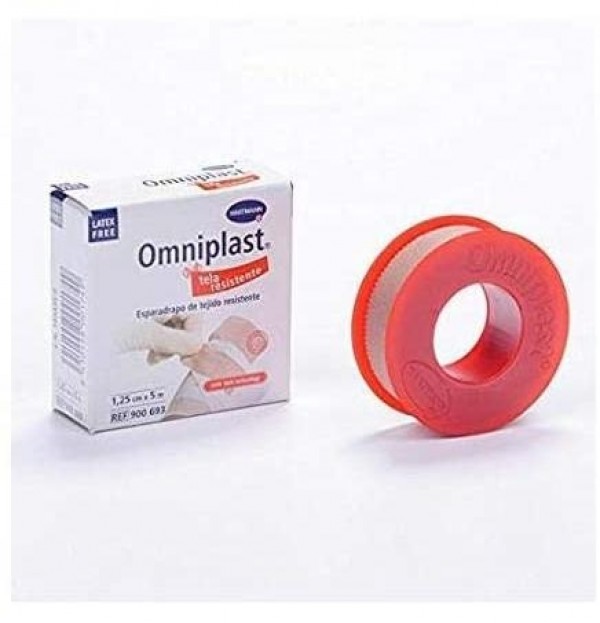 Esparadrapo Hipoalergico - Omniplast Tejido Resistente (1 Unidad 5 M X 1,25 Cm)