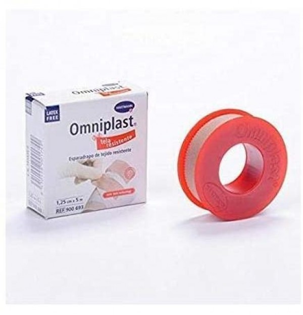 Esparadrapo Hipoalergico - Omniplast Tejido Resistente (1 Unidad 5 M X 1,25 Cm)