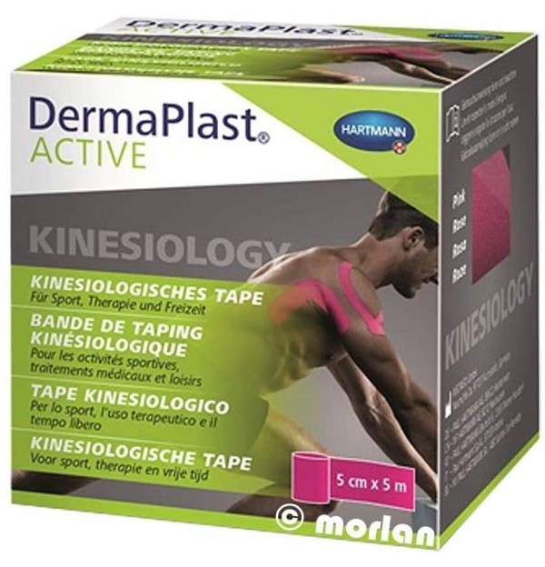 Cinta Kinesiologica - Dermaplast Active (1 Unidad 5 M X 5 Cm Color Rosa)