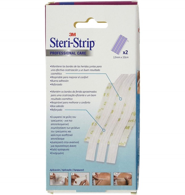  Nexcare Steri Strip Sutura Cutánea Esteril,12 mm x 100 mm 6 Tiras. - 3M
