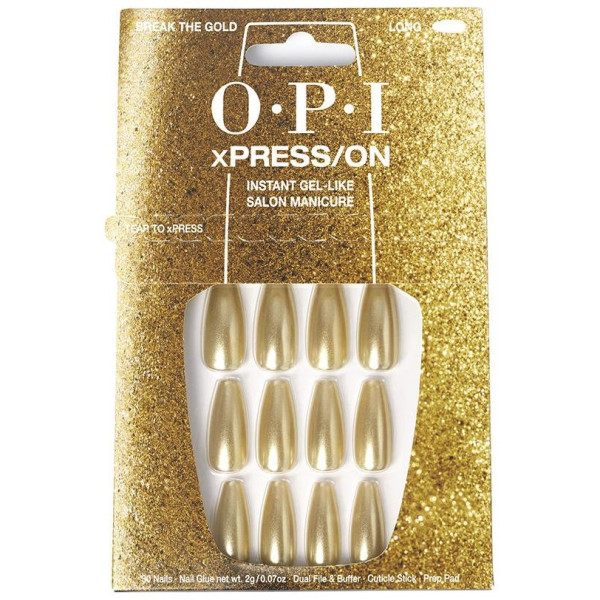 Opi Xpress/On Uñas Artificiales Nail Art Break The Gold 30 U