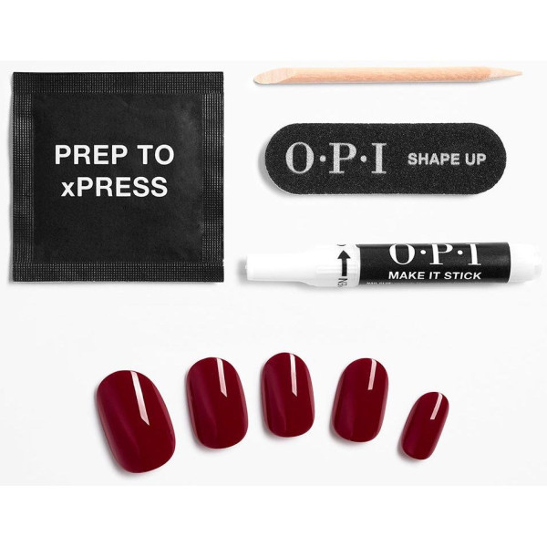 Opi Xpress/On Uñas Artificiales Tonos Icónicos Malaga Wine 30 U