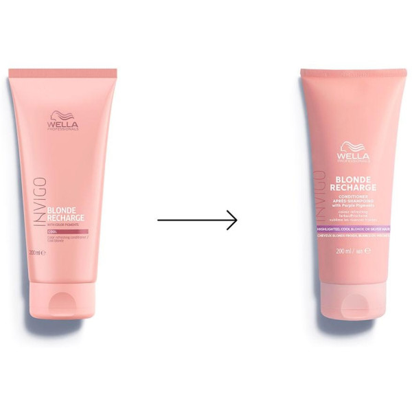 Invigo Blonde Recharge Conditioner Highlighted Cool Blonde Or Silver Hair 200 Ml