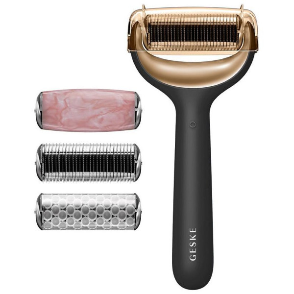 Smart App Guided Rodillo Facial Y Corporal Con Microagujas 9 En 1 Negro 4 U