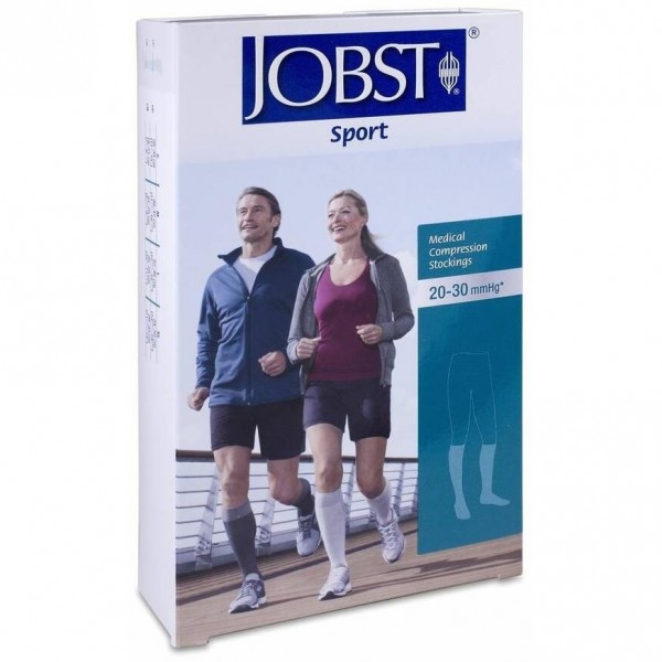 Jobst Sport Calcetín Ccl2 Negro Y Gris Talla L, 1 Par