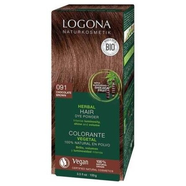 Logona Colorante Vegetal 091 Castaño Chocolate 2X50G