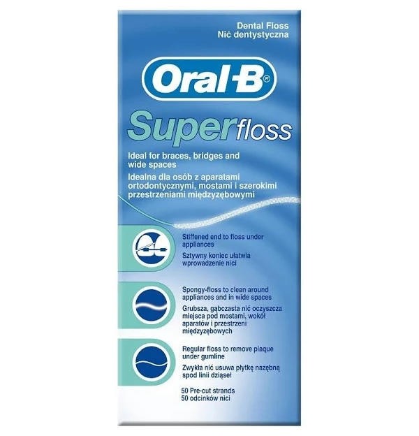 Oral-B Superfloss - Seda Dental (Menta 50 U)
