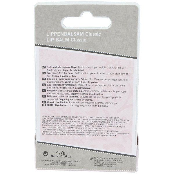 Benecos Cosmeticos Balsamo Labial Vegano Oliva Karite 48G