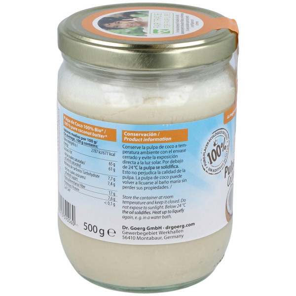 Pulpa De Coco Manteca 500Gr. Bio 2