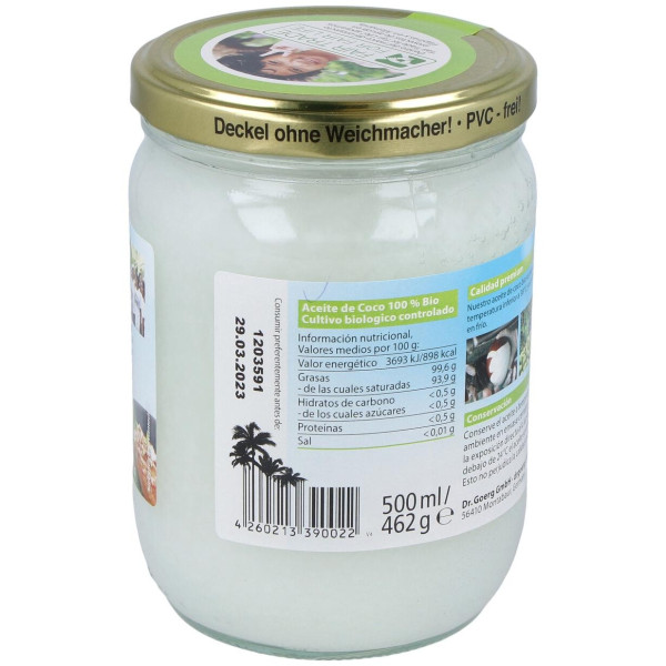 Aceite De Coco 500Ml. Bio