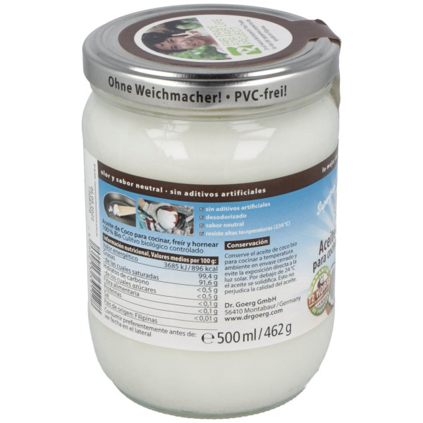Aceite De Coco Premium Para Cocinar 500Ml. Bio 2