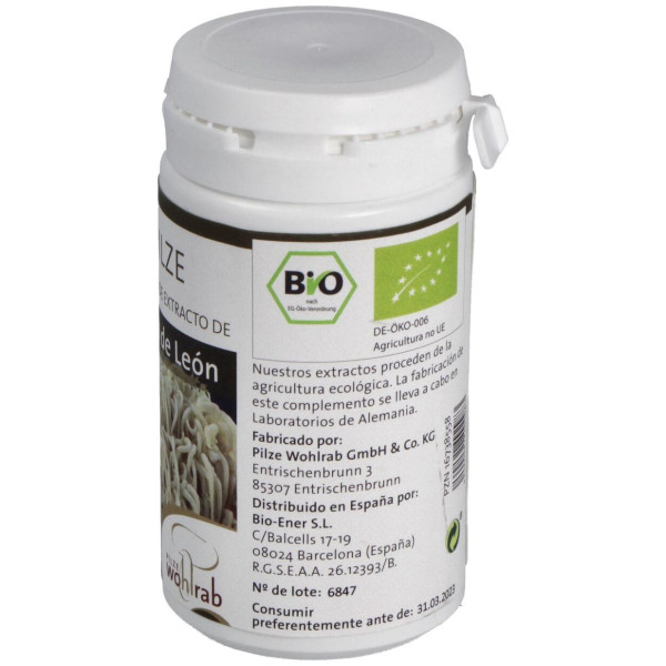 Pilze Wolhrab Melena De León Hericium Bio 60Caps