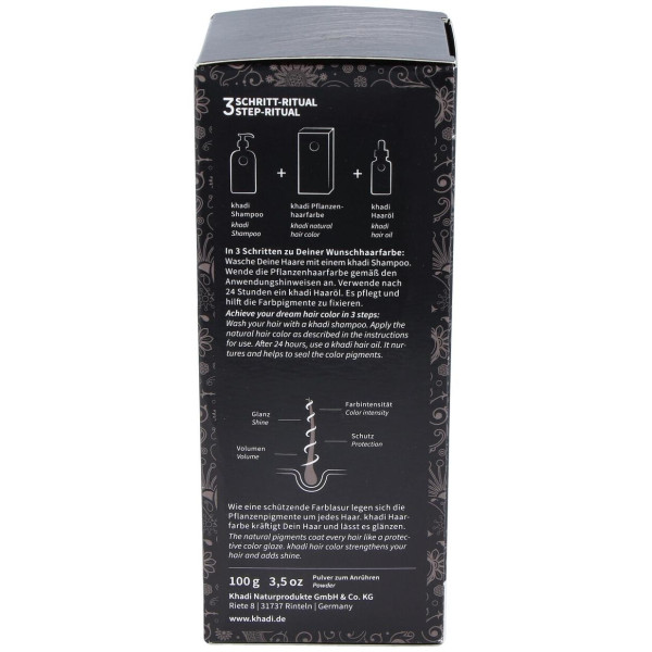 Khadi Tinte Negro Herbal 100% Vegeta 100G