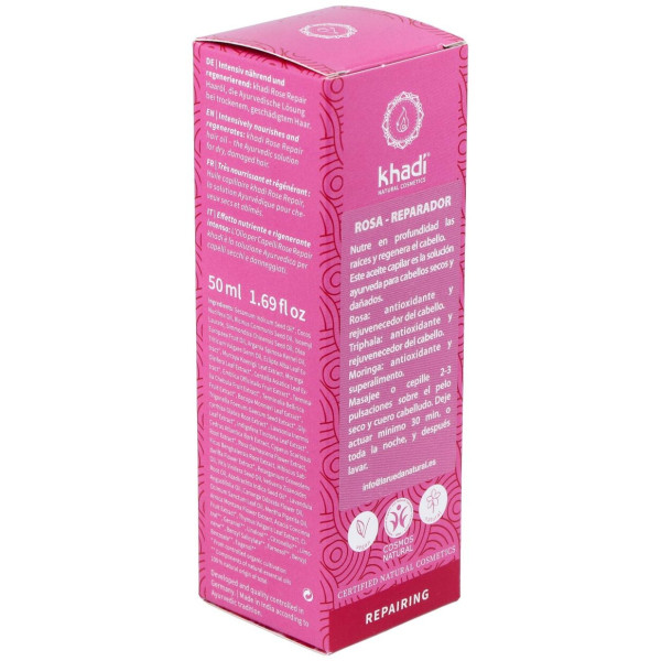 Aceite Capilar Rosa Reparador Cabello Dañado 50Ml.