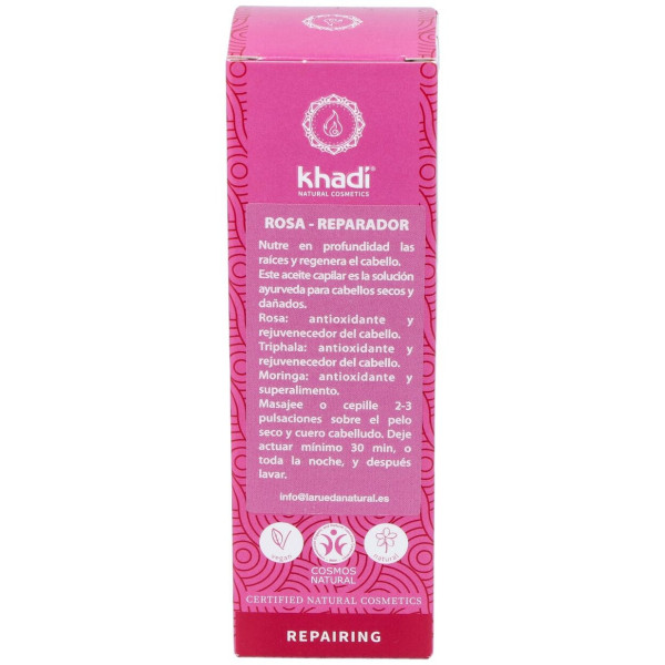 Aceite Capilar Rosa Reparador Cabello Dañado 50Ml.