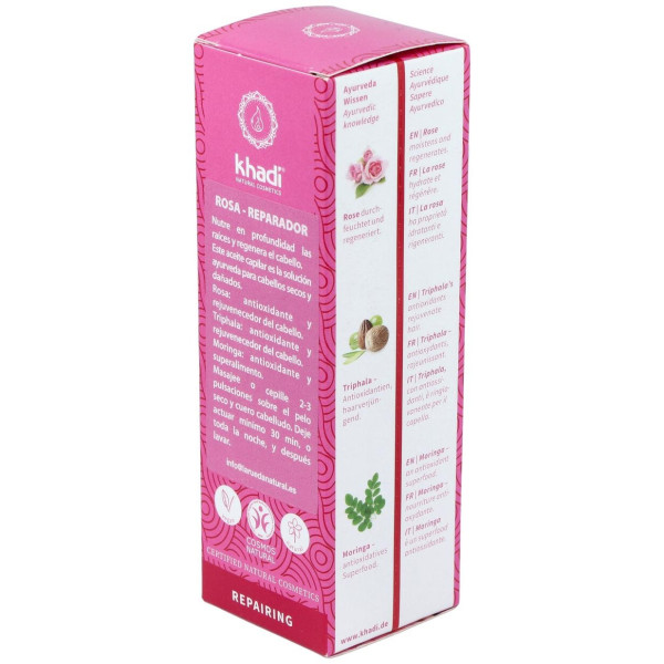 Aceite Capilar Rosa Reparador Cabello Dañado 50Ml.