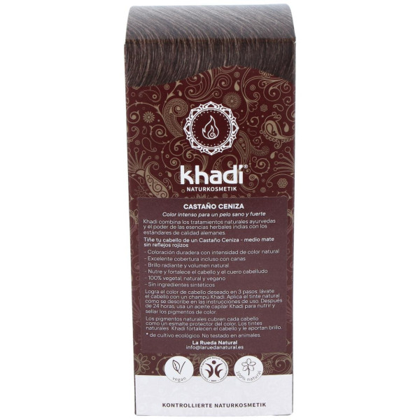 Khadi Tinte Castaño Ceniza 100% Vege 100G
