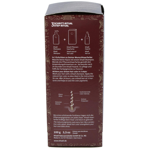 Khadi Tinte Castaño Ceniza 100% Vege 100G