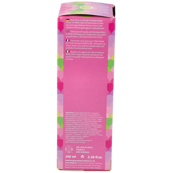 Aceite Elixir Ayurveda Rosa Regenerante 100Ml.
