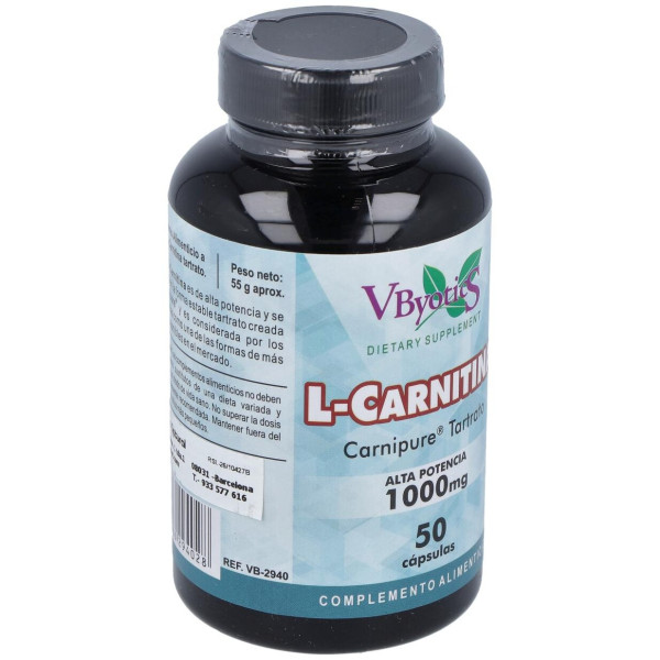 L - Carnitina Carnipure 1000mg 50 Caps - Vbyotics