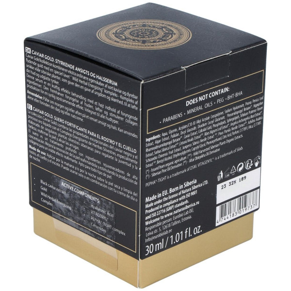 Natura Siberica Caviar Gold Serum Reafirmante Para Rostro Y Cuello 30 Ml