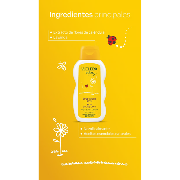 Calendula Good Nught Bath Crema de Baño, 200 ml. - Weleda