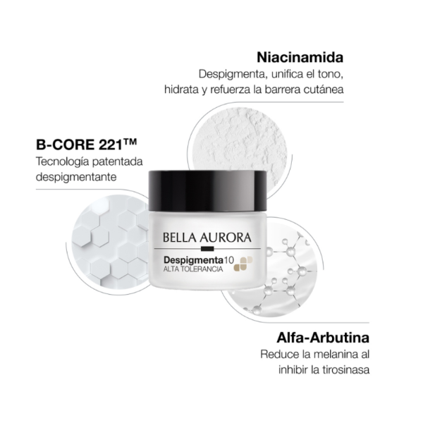  Despigmenta10 Crema Antimanhas  Iluminadora, 50 ml. - Bella Aurora Labs