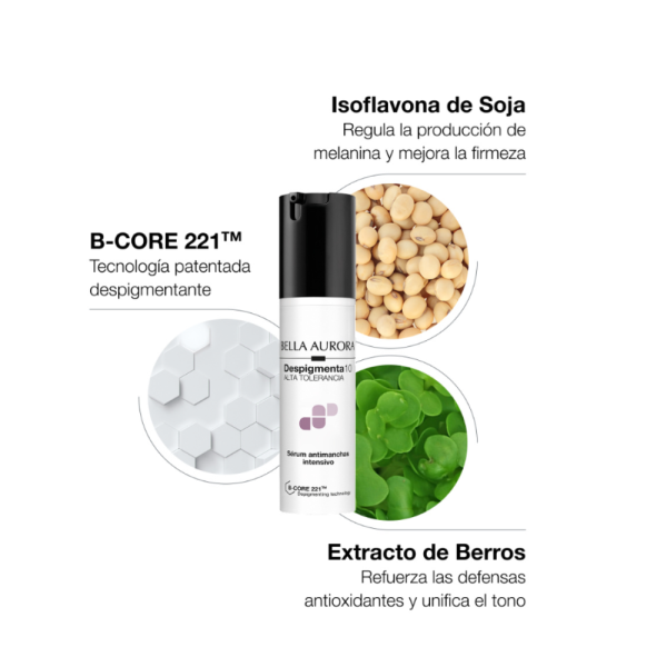Despigmenta10 Sérum Antimanchas Intensivo Manchas Solares y de la Edad, 30 ml. - Bella Aurora Labs