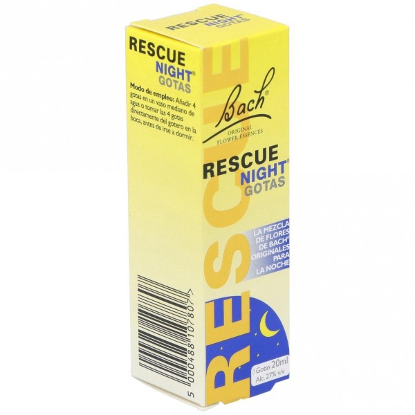 Bach Original Flower Remedy Gotas Naturales Para Relajarse Y Dormir Rescue Night 20Ml