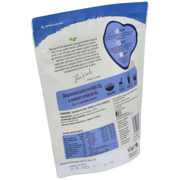 Linwood Semilla Lino Molido Bio 425G