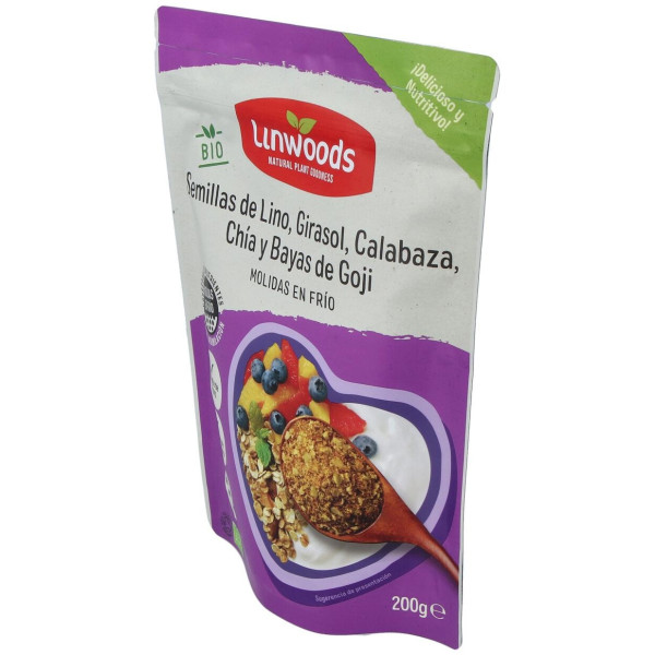 Linwoods Semillas Lino-Giras-Calab-Chia-Goji Molidas Bio 200G