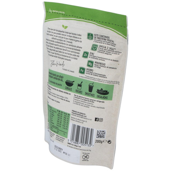 Semillas De Cañamo Molidas 200Gr. Bio