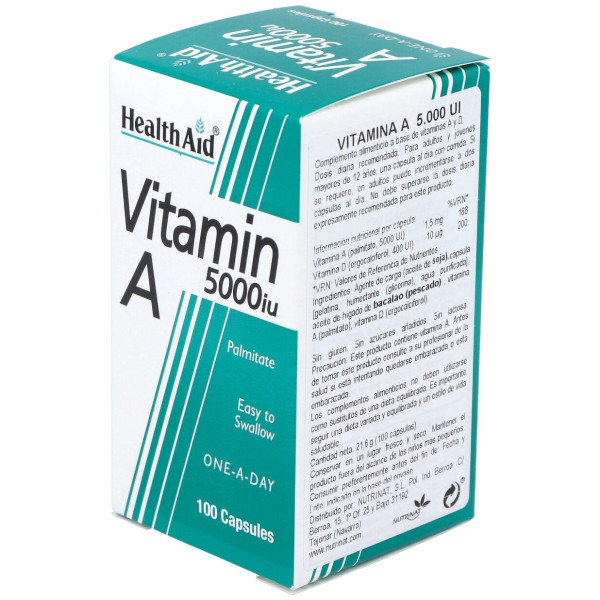 Vit A 5000Ui Con Vit D 400Ui 100Cap. Health Aid