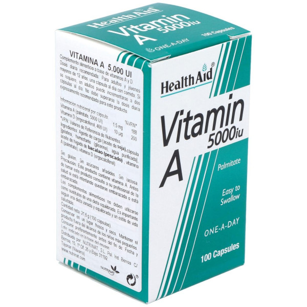 Vit A 5000Ui Con Vit D 400Ui 100Cap. Health Aid