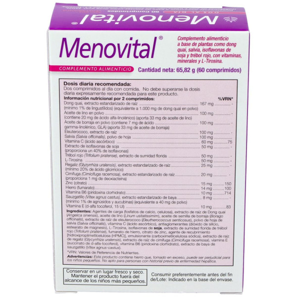 Menovital 60Cap. Health Aid