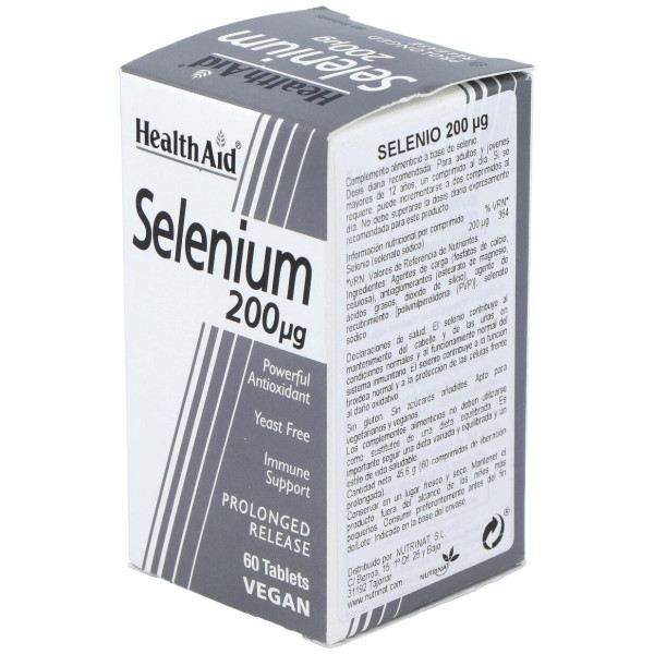 Healthaid Selenio 200 Gr 60 Comprimidos