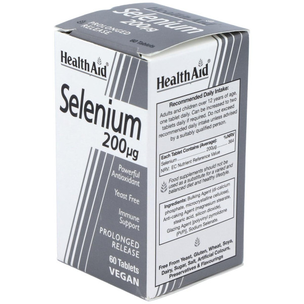 Healthaid Selenio 200 Gr 60 Comprimidos
