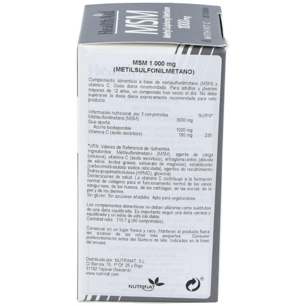 Msm Metilsulfonilmetano 1000Mg. 90Comp.