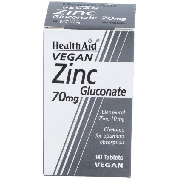 Healthaid Gluconato De Zinc 70 Mg 90 Comprimidos