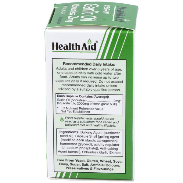 Aceite De Ajo (Garlic Oil) 2Mg. 60Cap. Health Aid