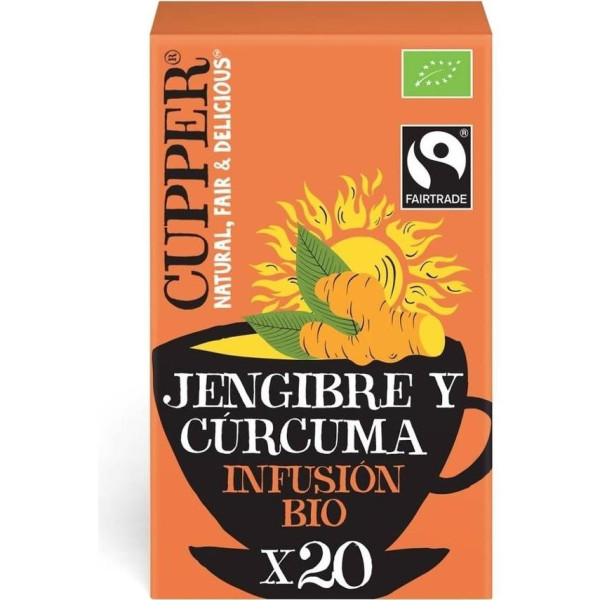 Infusion de Jengibre y Curcuma Bio 20uds - Cupper