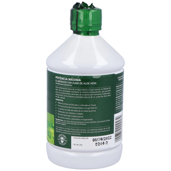 Aloe Pura Jugo Aloe Vera Fuerza Máxima 500Ml