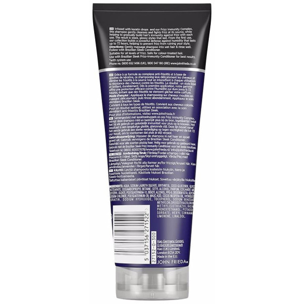John Frieda Frizz-Ease Brazilian Sleek Champú 250Ml