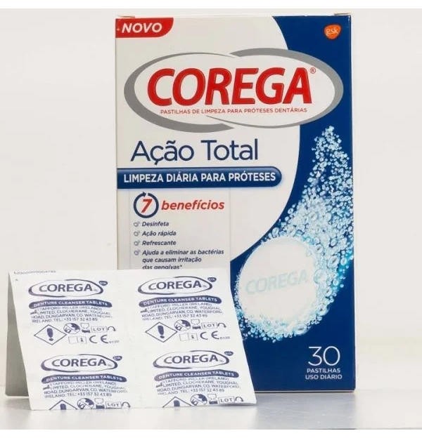 Corega Accion Total Limpiador - Limpieza Protesis Dental (36 Tabletas)