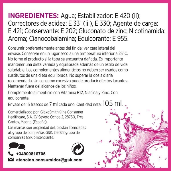 Multicentrum Energia Y Vitalidad Sabor Frambuesa 15 Amp